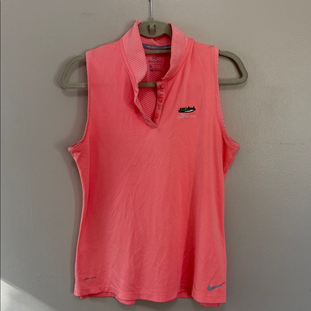 Nike Women's Pink Sleeveless Golf Top- Cour d’Alene Goof Course